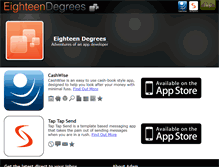Tablet Screenshot of eighteendegrees.com